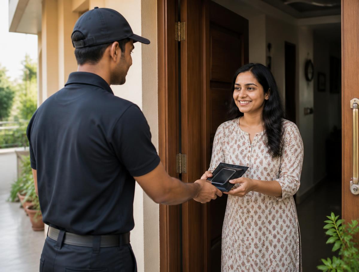 Doorstep pickup of a smartphone for repair